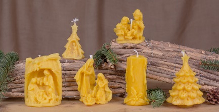 ritualizzato Cera dapi con Piante Colore Giallo Candle Art Candela Denaro inaspettato 